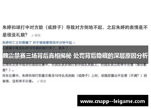 魏震禁赛三场背后真相揭秘 处罚背后隐藏的深层原因分析 魏震禁赛三场背后真相揭秘 处罚背后隐藏的深层原因分析