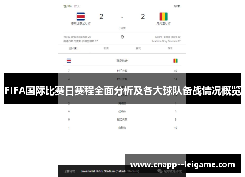 FIFA国际比赛日赛程全面分析及各大球队备战情况概览